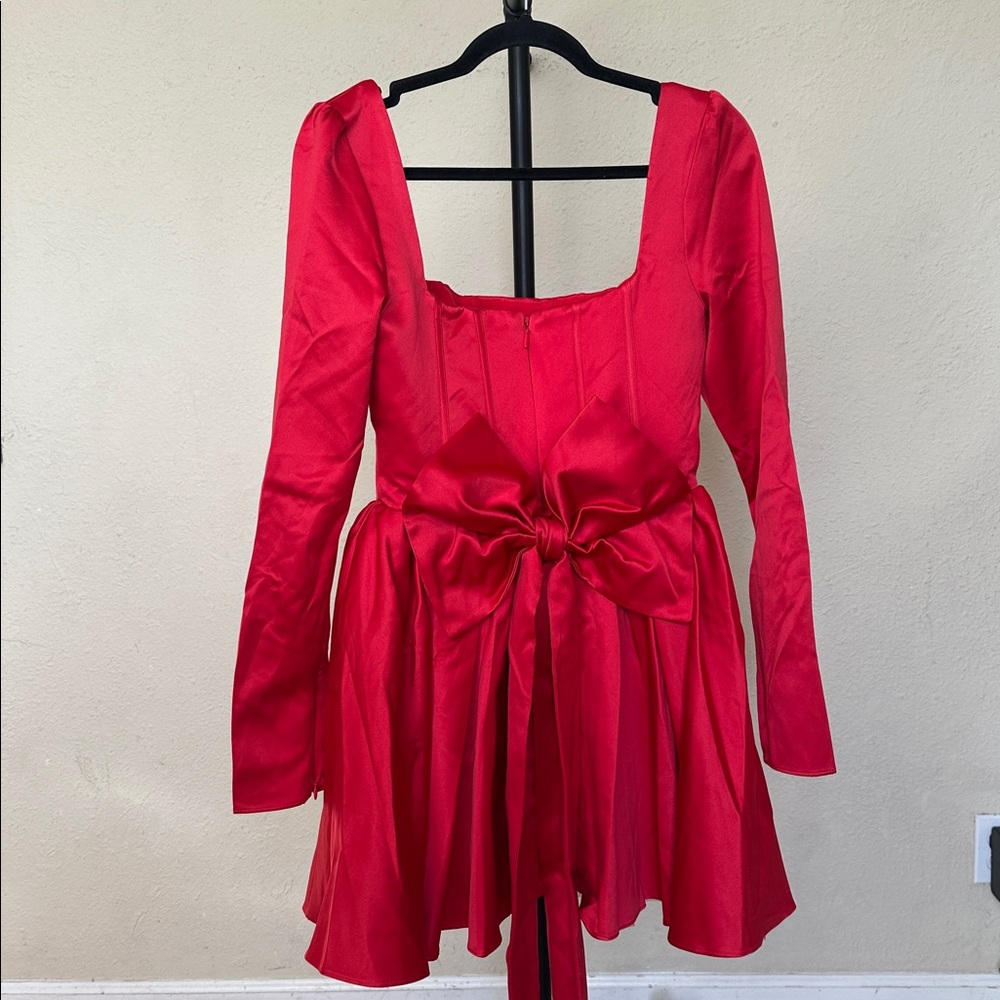 House of CB Red Long Sleeve Dress - Picture 9 of 11